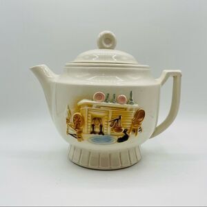 Vintage Porcelier Cabin Teapot